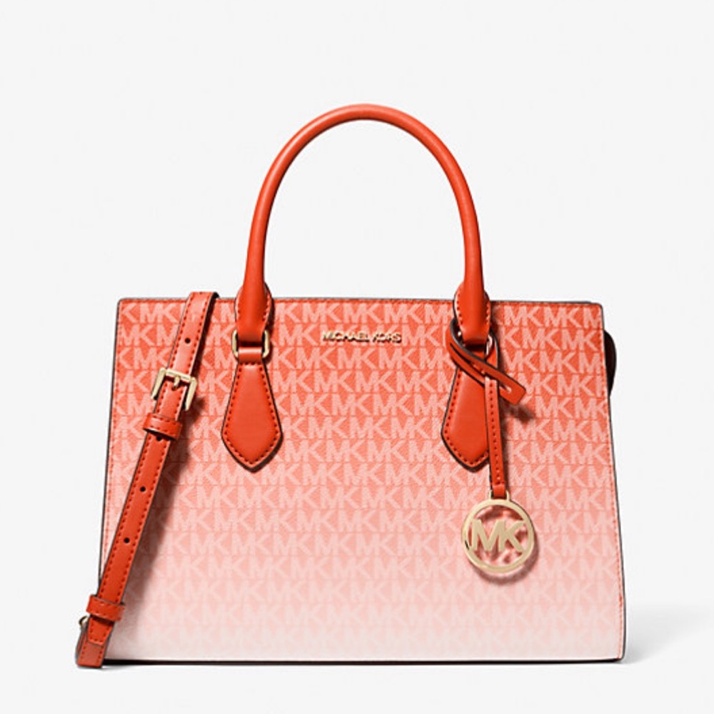 Michael Kors Sheila Medium Ombré Signature Logo Satchel Shoulder Crossbody Bag